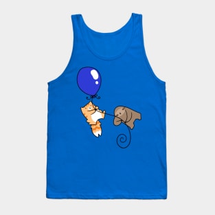 Balloon Sloth and Cat Tank Top